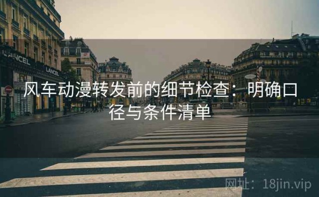 风车动漫转发前的细节检查：明确口径与条件清单