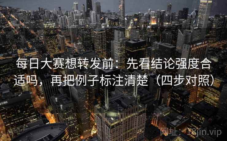 每日大赛想转发前:先看结论强度合适吗,再把例子标注清楚(四步对照) 每日大赛想转发前:先看结论强度合适吗,再把例子标注清楚(四步对照)